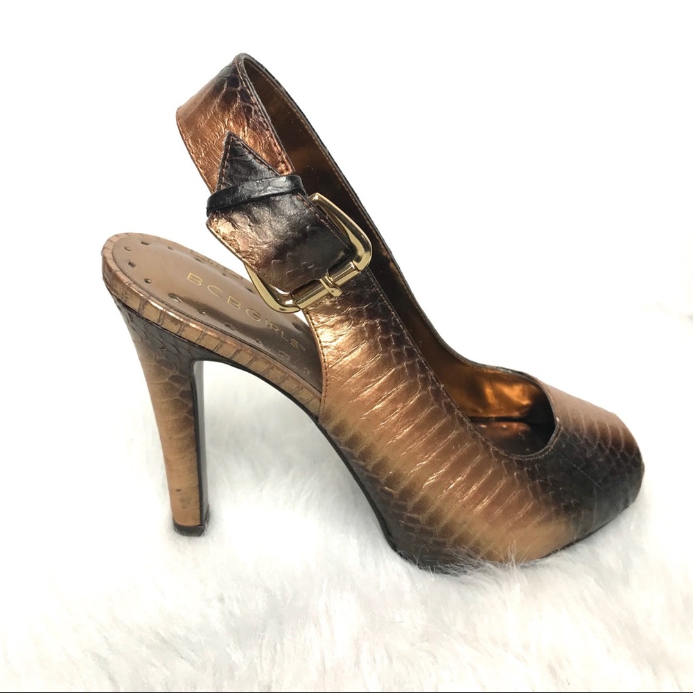 BCBG Metallic Bronze Ombré Heel!